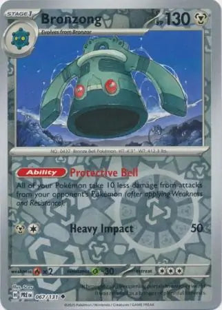 Prismatic Evolutions Bronzong #067/131 reverse holo